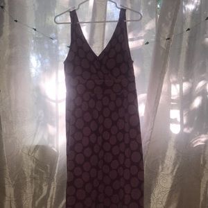 Purple V neck dress